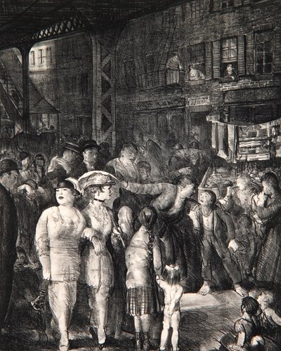 ストリート、1917 作： George Wesley Bellows