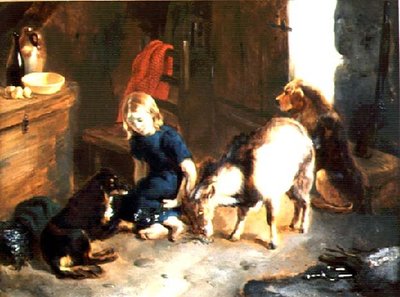 父の帰りを待つ 作： George Wiliam Horlor