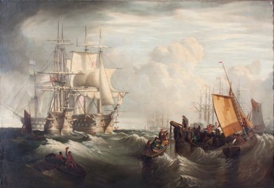 「スピットヘッドで錨をあげる」、1859 年 作： George William Mote