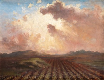 フィールドでの夜（キャンバスに油彩） 作： George William Russell