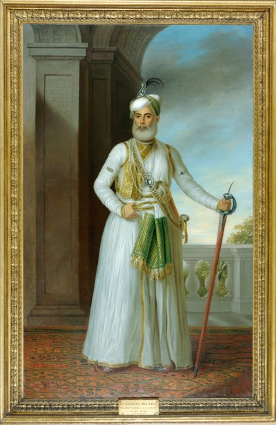 ムハンマド・アリ・カーン、カルナティックのナワブ、1774年頃（キャンバスに油彩） 作： George Willison