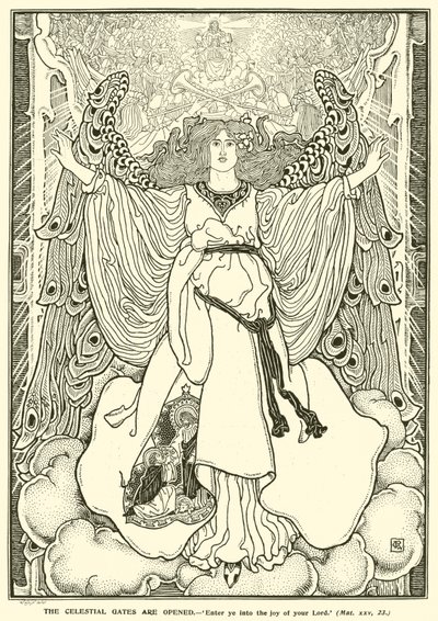 セレスティアル・ゲートが開かれる（彫刻 作： George Woolliscroft Rhead