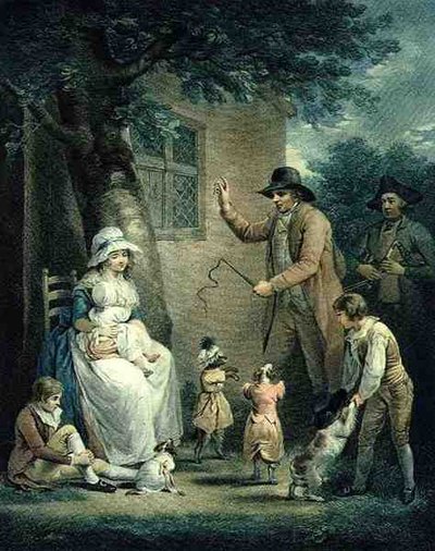 Thomas Gaugain（1748-1812）によって刻まれたダンスドッグ、パブ。 Tフィリップ、1796年（点描彫刻）（125548のペア） 作： George after Morland