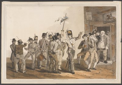 第33足連隊の補充軍曹、1814年（着色されたアクアチント） 作： George after Walker