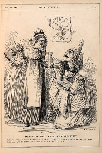 「エンテンテコルディアーレ」の死、1870年（木の彫刻） 作： George and Hammar, George Wevill