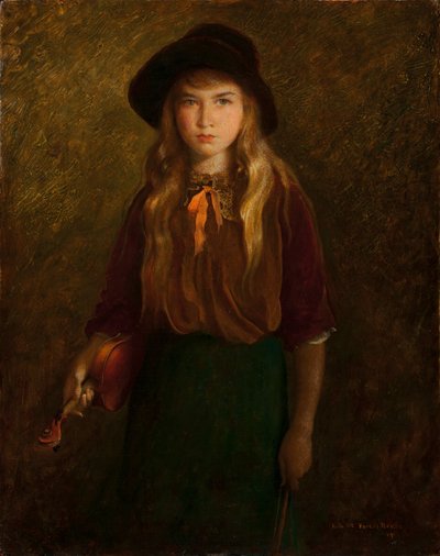 若いバイオリニスト 作： George de Forest Brush or Brusch