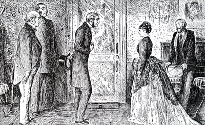 ウィルキー・コリンズの「ムーンストーン」の一場面。 作： George du Maurier