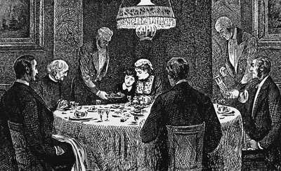 上流階級の家族の食卓 作： George du Maurier