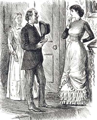 異なるタイプのガスメーターを使用している様子を描いた漫画 作： George du Maurier