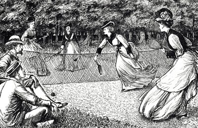ローンテニスの試合を描いた漫画 作： George du Maurier