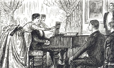 家庭での音楽の夕べを描いた漫画 作： George du Maurier