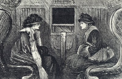 ロンドンの地下鉄の乗客を描いた漫画 作： George du Maurier