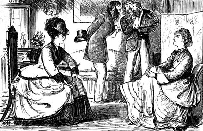 イギリスの上流階級のカップル 作： George du Maurier