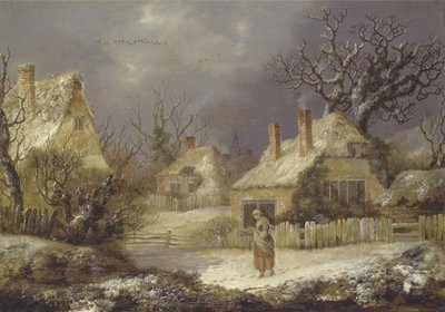 冬の風景（キャンバスに油彩） 作： George of Chichester Smith