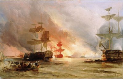 アルジェ砲撃、1816年8月27日、1836年頃（油絵） 作： George the Elder Chambers