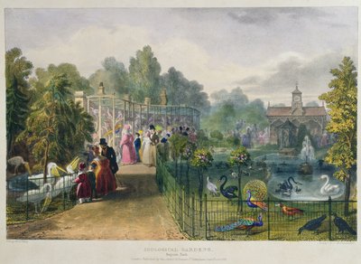 動物園の鳥小屋、リージェンツパーク、彫刻、パブ。チャールズハルマンデル（1789〜1850年）、1836年作家 作： George the Elder Scharf