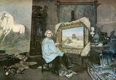 アトリエでの画家ロサ・ボヌール 作： ジョルジュ（1865-1951）アシル＝フルド