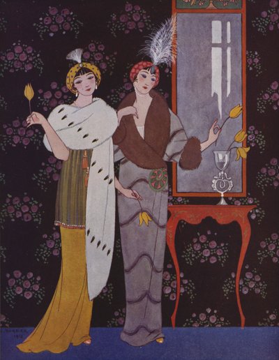 アールデコファッションプレート（カラーリソ） 作： Georges (after) Barbier
