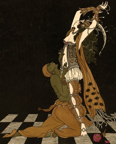 『シェヘラザード』のヴァスラフ・ニジンスキーとイーダ・ルビンスタイン 作： Georges (after) Barbier
