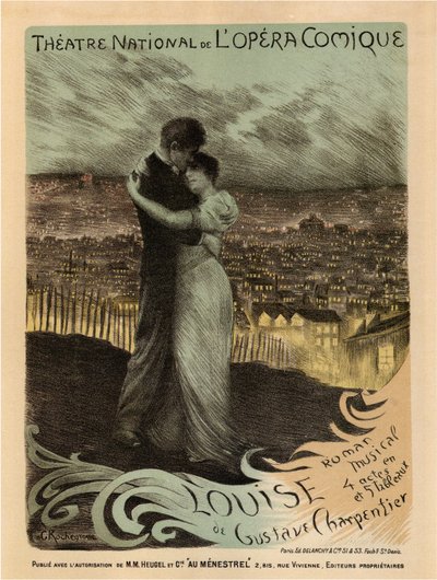 ギュスターヴ・シャルパンティエによるオペラ・ルイーズのポスター、1900年 作： Georges Antoine Rochegrosse