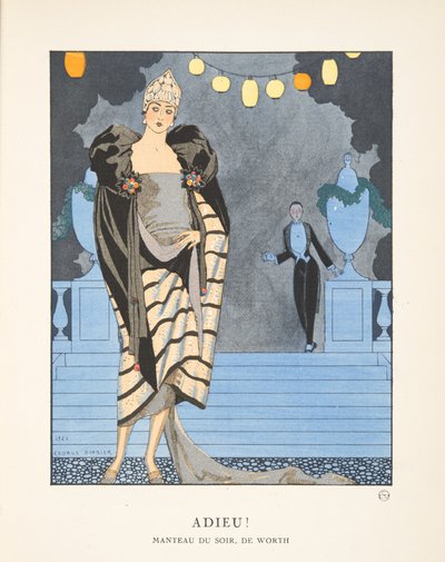 さようなら、ファッションプレートのコレクションから 作： Georges Barbier