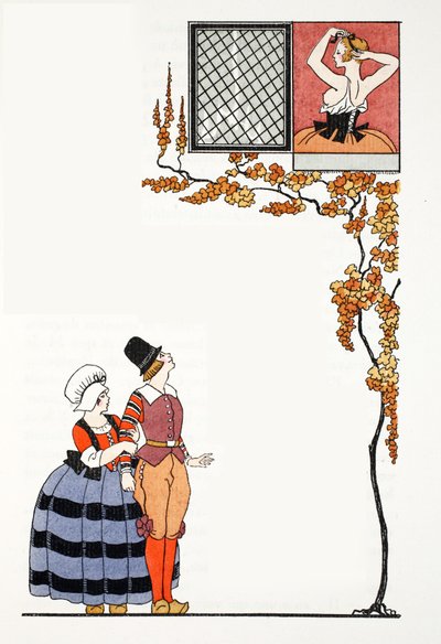 遠望（ポチョワールプリント） 作： Georges Barbier