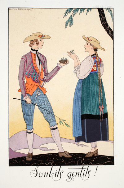 「ファルバラとファンフルーシェ 現在・過去・未来モードの年鑑」より 作： Georges Barbier