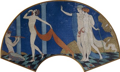 テラスで踊る人物 作： Georges Barbier