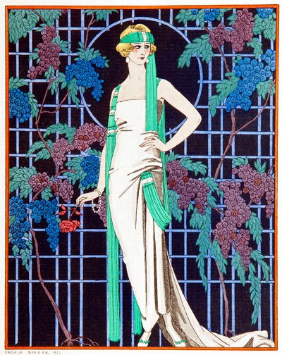 夜のバラ 作： Georges Barbier