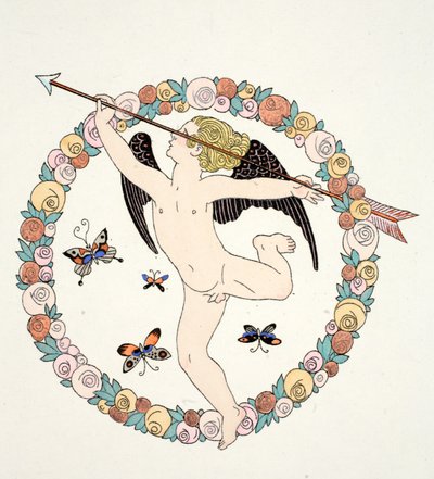 「ファルバラスとファンフルーシェ、現在、過去、未来のモードの年鑑」の口絵 作： Georges Barbier