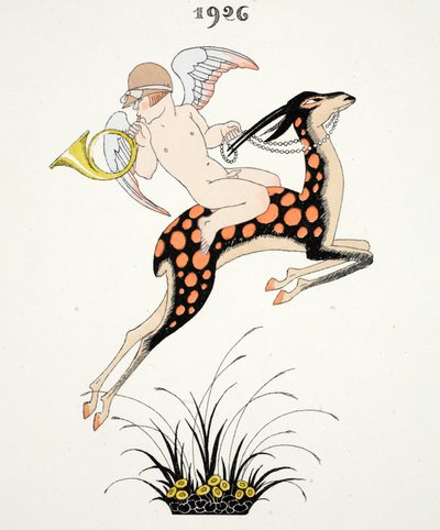 「ファルバラスとファンフルーシュ 現在・過去・未来モードの暦」の口絵 作： Georges Barbier