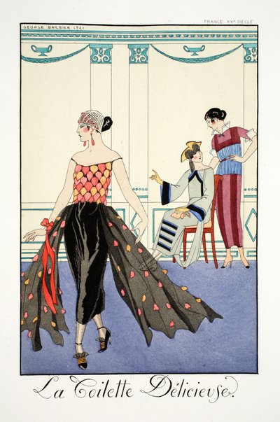「ファルバラとファンフルーシェ 現在・過去・未来モードの年鑑」より おいしいトイレ 作： Georges Barbier