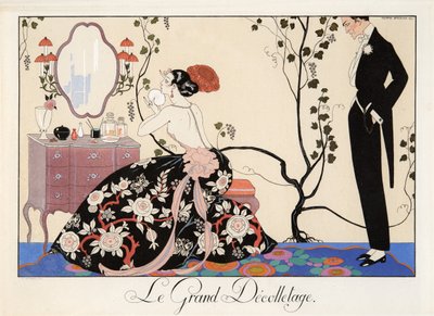ル グランド デコルテ、H. ライデルによる彫刻 作： Georges Barbier
