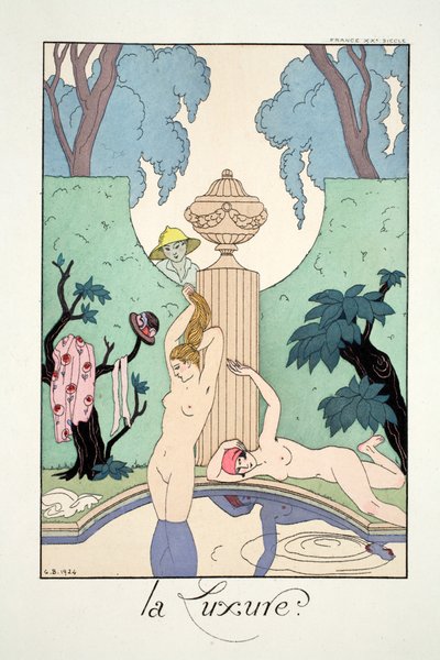 欲望、「ファルバラスとファンフルーシェ、現在、過去、未来のモードの年鑑」より 作： Georges Barbier