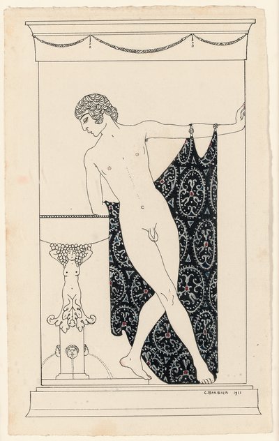 『ナルシス』のニジンスキー 作： Georges Barbier