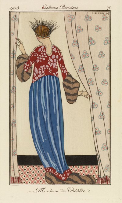 コスチューム・パリジェンヌ」より71図 作： Georges Barbier