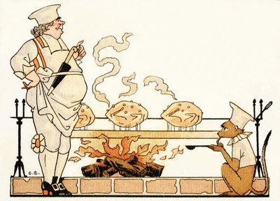 串焼き（ポチョワールプリント） 作： Georges Barbier