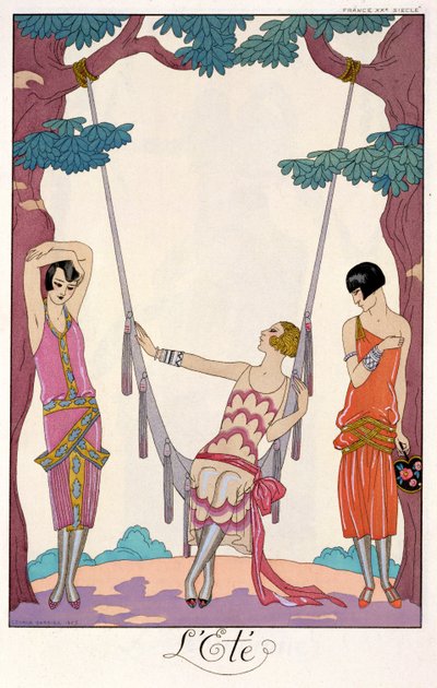 夏、ガゼット・デュ・ボントンより 作： Georges Barbier