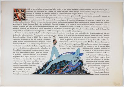 青く着色されたテキストと裸の人物。 作： Georges Barbier