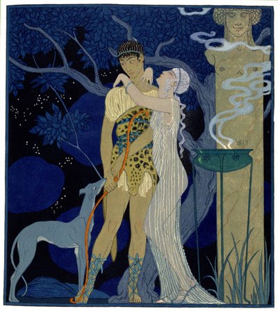 金星とアドニス (カラーリソ) 作： Georges Barbier