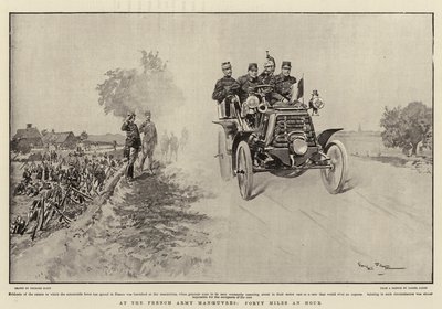フランス陸軍の演習では、1時間に40マイル 作： Georges Bertin Scott