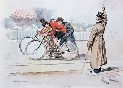 バイクレース：スタート - G.スコットの絵 作： Georges Bertin Scott