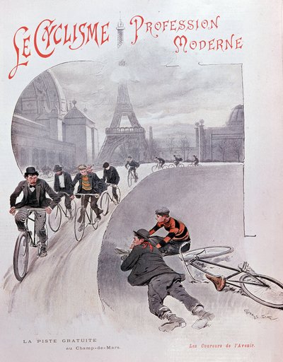 サイクリング：火星の野原のフリートラック - G.スコットの絵 作： Georges Bertin Scott