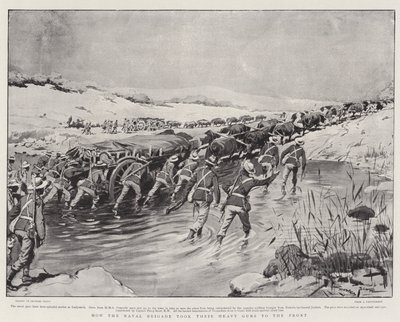海軍旅団が重砲を前面に出した方法 作： Georges Bertin Scott