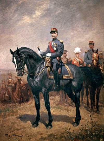 馬に乗った元帥フェルディナンド・フォッシュの肖像 作： Georges Bertin Scott
