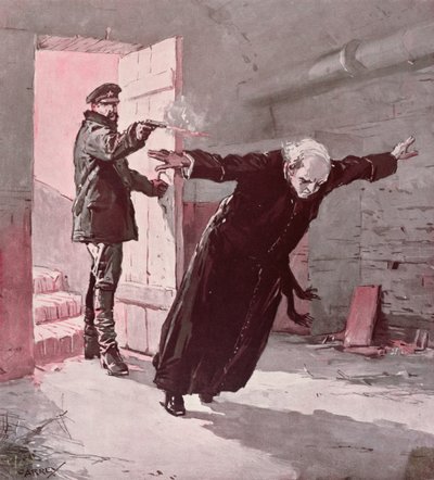 コンスタンティン・ブツキェヴィッチ神父（1867-1923）の処刑 1923年3月31日 1923年頃（カラーリトグラフ） 作： Georges Carrey