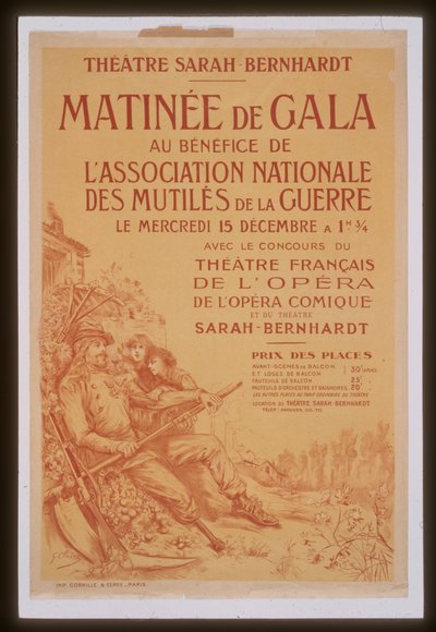 National Association of War Crippled Sarah Bernhardt Theatre の利益のための祝祭の朝 作： Georges Clairin