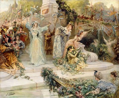 お祭り、 作： Georges Clairin