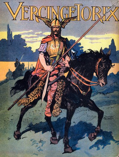 ウェルキンゲトリクスの肖像 (紀元前 80 年頃 - 紀元前 46 年頃) 戦士であり、ガリア人のアルヴェルネス族の指導者」「We-Gires-Nationals」 作： Georges Conrad
