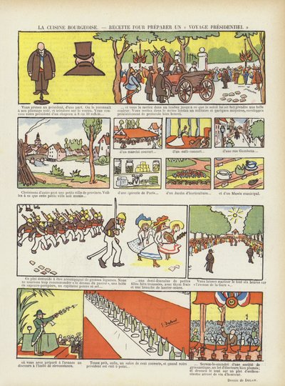 ブルジョア料理。大統領旅行のレシピ。ル・リールのイラスト 作： Georges Delaw
